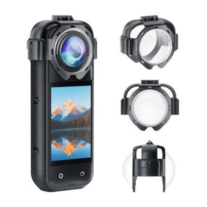 Krytky objektivů Puluz pro kameru Insta360 X5 (nacvakávací)