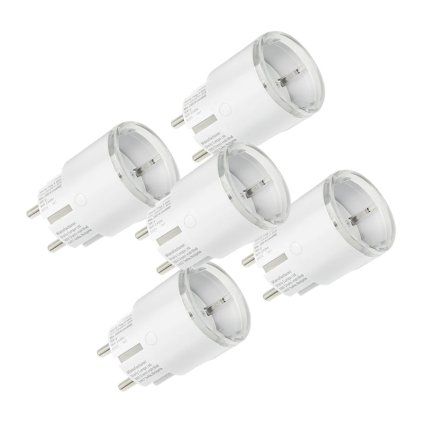 Sada 5 chytrých zásuvek Shelly Plug S MTR Gen3 12A (bílá)