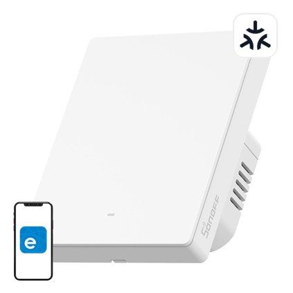 Inteligentní nástěnný vypínač Matter SONOFF M5-1C-80W (1 kanál, pro rámeček)