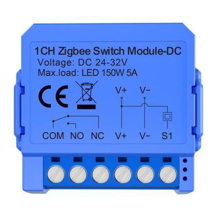 Avatto ZWSM16-DC32V-1 – 1kanálový spínací modul ZigBee s bezpotenciálovým kontaktem  AVATTO