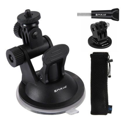 Skleněný držák do auta Puluz pro sportovní kamery (včetně Osmo Action 5 Pro, Insta360 X5)  Puluz