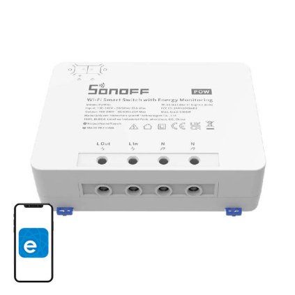 Chytrý vypínač WiFi s monitorováním spotřeby energie Sonoff POWR3 (25A/5500W)  Sonoff