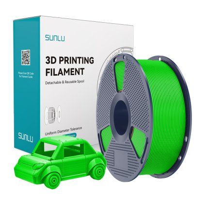 PETG filament s povrchovou úpravou (zelený)  Sunlu