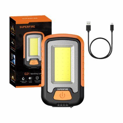 Dílenská svítilna Superfire G21, 650lm, USB  Superfire