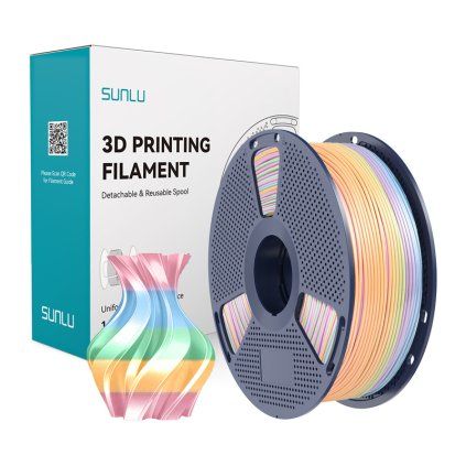 Vlákno Sunlu PLA+ Silk (duhové) 04  Sunlu