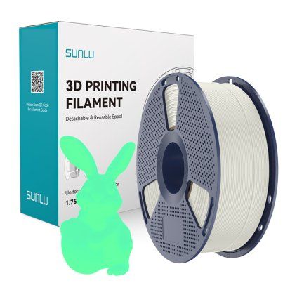 Filament Sunlu PLA svítící ve tmě (bílý a zelený)  Sunlu
