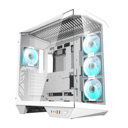 Počítačová skříň Darkflash DY470 se 4 ventilátory (bílá)  DarkFlash