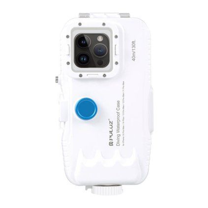 Plastové vodotěsné pouzdro Puluz pro iPhone 15 Plus/15 Pro Max/14 Plus/14 Pro Max/13 Pro Max/12 Pro Max/11 Pro Max (bílé)  Puluz