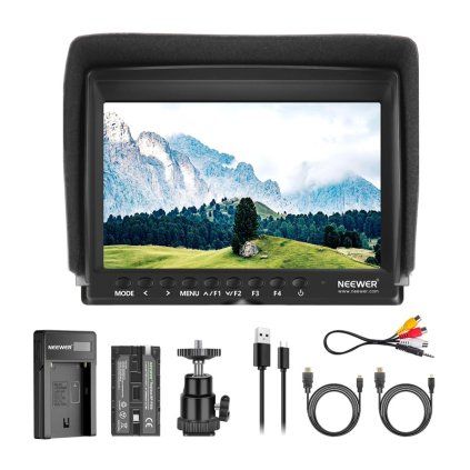 Přenosný monitor NEEWER F100 + USB nabíječka + sada baterií  Neewer