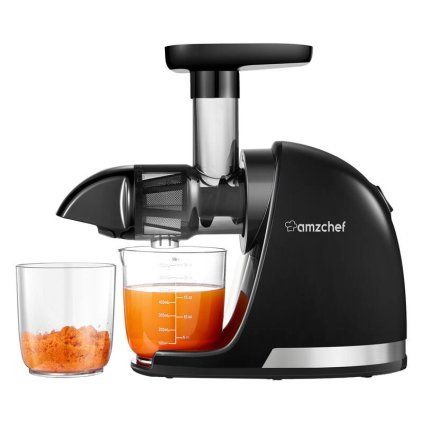 Pomalý odšťavňovač AMZCHEF 1501-BK-SM (černý)  Amzchef