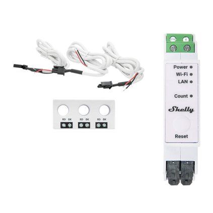 Shelly Pro 3EM-3CT63 WIFI 1/3-cestný měřič spotřeby energie  Shelly