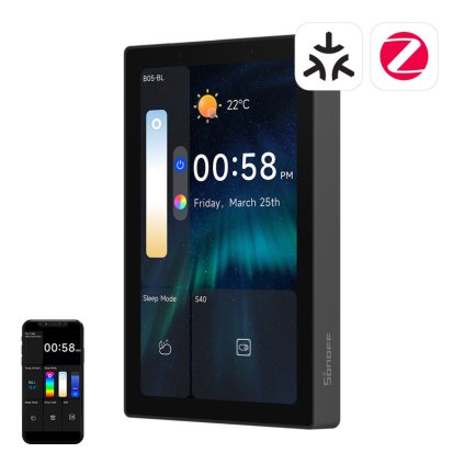 SONOFF NSPanel Pro 120 Smart Control Panel Matter WiFi/Bluetooth/ZigBee (černý)  Sonoff