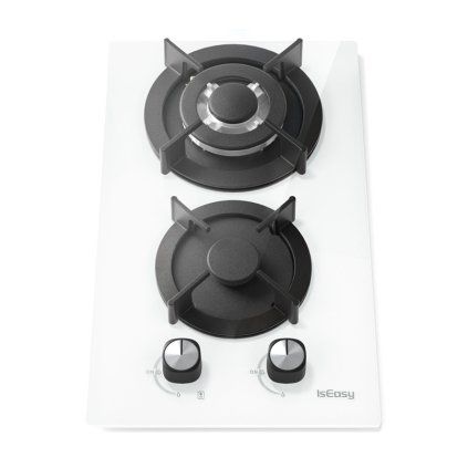 Plynová varná deska ISEASY MGBG-312A, 2 hořáky (bílá)  IsEasy
