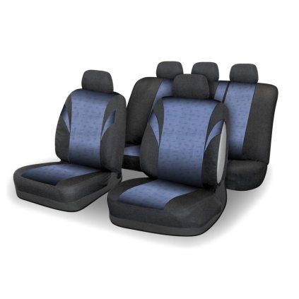 Potahy sedadel sada 9ks POLY modré AIRBAG  Compass