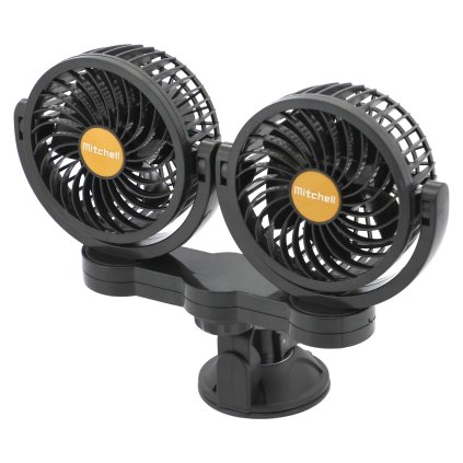 Ventilátor MITCHELL DUO 2x108mm 24V na přísavku  Compass