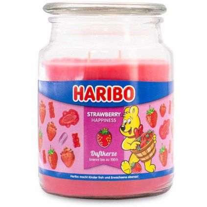 HARIBO Vonná svíčka Strawberry Happiness 510 g  Haribo