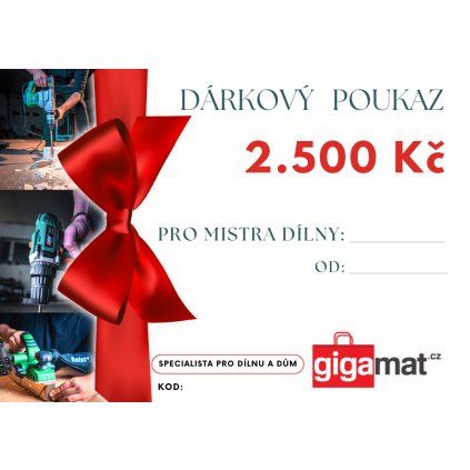 Dárkový poukaz GIGAMAT 2500 Kč