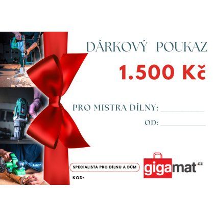 Dárkový poukaz GIGAMAT 1500 Kč
