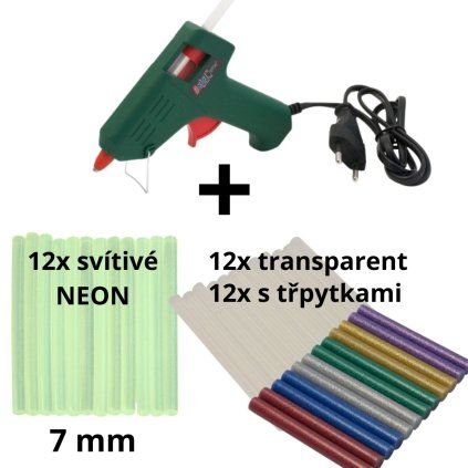 Sada tavná lepící pistole 7mm, ASIST AE6L15DN-1 + 36 tavných patron  ASIST