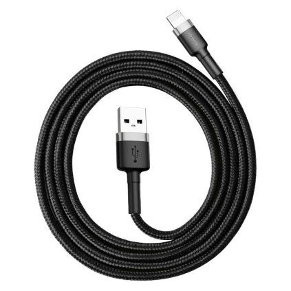Baseus Cafule USB Lightning kabel 1,5A 2m (šedo-černý)