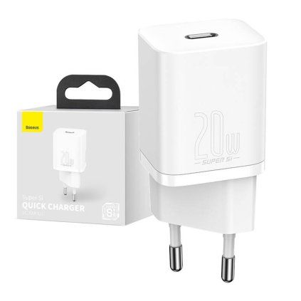 Baseus Super Si Quick nabíječka 1C 20W (bílá)