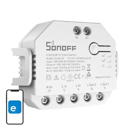 chytrý switch WiFi Sonoff Dual R3