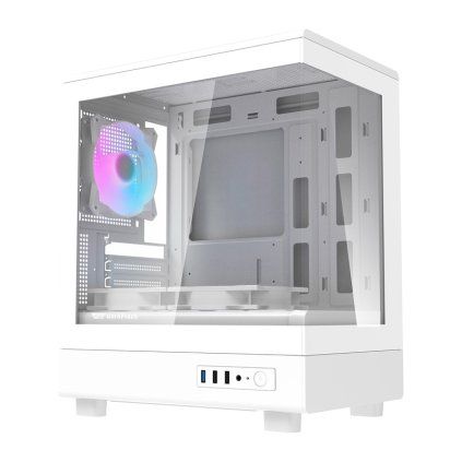 Počítačová skříň Darkflash DB330M + 3 ventilátory (bílá)