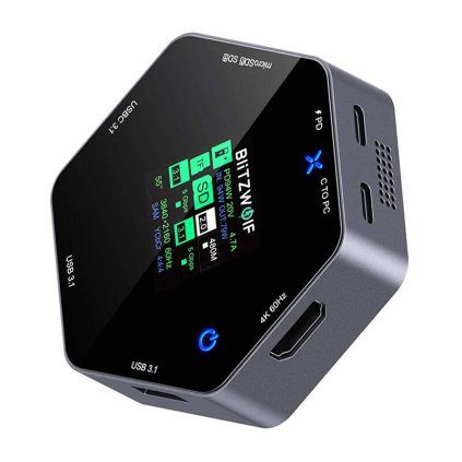 Blitzwolf 8in1 docking station BW-TH16 USB 100W LCD chytrý Display