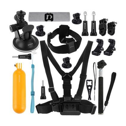 Puluz sada 20 kusů příslušenství pro sportovní kamery (včetně Osmo Action 5 Pro, Insta360 Ace Pro 2) PKT18