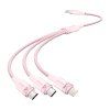 Kabel USB 2.0 A na 3v1 3A Vention CTPPG 1,5M (růžový)