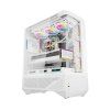 Počítačová skříň Darkflash DY460 (bílá) + 4 ventilátory ARGB