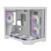 Počítačová skříň Darflash FT418 + 6 ventilátorů aRGB (bílá)  DarkFlash