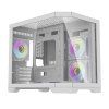 Počítačová skříň Darflash FT418 + 6 ventilátorů aRGB (bílá)  DarkFlash