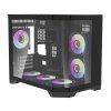Počítačová skříň Darflash FT418 + 6 ventilátorů aRGB (černá)  DarkFlash