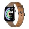 Chytré hodinky COLMI C28 – černé s hnědým koženým řemínkem  COLMi
