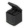Tříslotový nabíjecí box Telesin pro GoPro Hero 5/6/7/8 + 2 baterie (GP-BNC-801)  Telesin