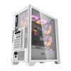 Počítačová skříň Darkflash DRX70 MESH + 4 ventilátory RGB (bílá)  DarkFlash