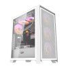 Počítačová skříň Darkflash DRX70 MESH + 4 ventilátory RGB (bílá)  DarkFlash