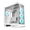 Počítačová skříň Darkflash DY470 se 4 ventilátory (bílá)  DarkFlash