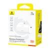 Baseus Compact 5000mAh powerbanka, 20W, USB-C (bílá).  Baseus