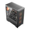 Počítačová skříň DarkFlash AIRNOVA (černá) + 3 ventilátory  DarkFlash