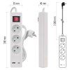 PRODLUŽKA 3Z 2M S VYP. 1,5MM +USB A+C  EMOS