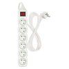 Prodlužovací kabel EMOS 2m, 6 zásuvek, s vypínačem, bílý, PVC, 1 mm2  EMOS