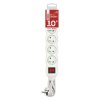 Prodlužovací kabel EMOS 10m, 5 zásuvek, s vypínačem, bílý, PVC, 1,5mm2  EMOS