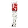 Prodlužovací kabel EMOS 3m, 3 zásuvky, bílý, PVC, 1,5mm2  EMOS