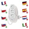 Prodlužovací kabel EMOS 3m, 3 zásuvky, bílý, PVC, 1,5mm2  EMOS