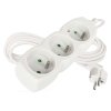 Prodlužovací kabel EMOS 3m, 3 zásuvky, bílý, PVC, 1,5mm2  EMOS