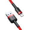 Baseus Cafule USB Lightning kabel 2,4A 0,5m - červený