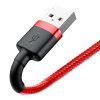 Baseus Cafule USB Lightning kabel 2,4A 0,5m - červený