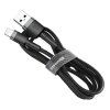 Baseus Cafule USB Lightning kabel 1,5A 2m (šedo-černý)
